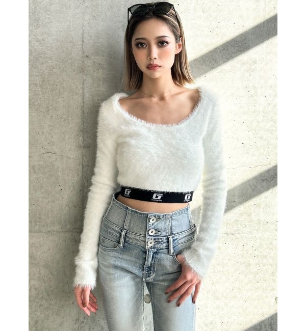 GYDA「G noobgydiesシャギーニットトップス」|ニット・セーター|