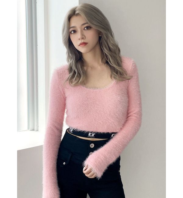 GYDA「G noobgydiesシャギーニットトップス」|ニット・セーター|