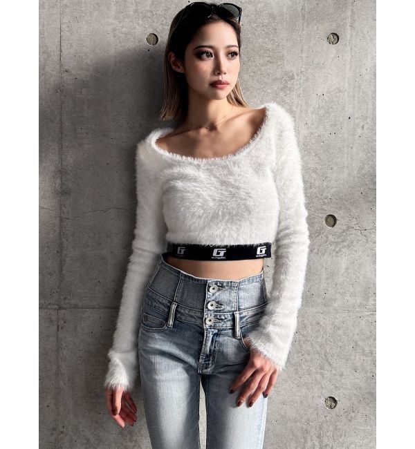 GYDA「G noobgydiesシャギーニットトップス」|ニット・セーター|