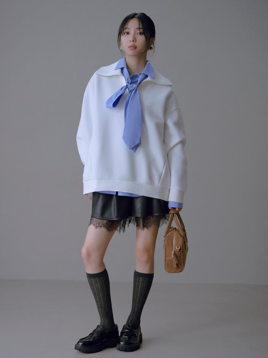 FRAY I.D「レースヘムレザーライクショートパンツ」|その他|