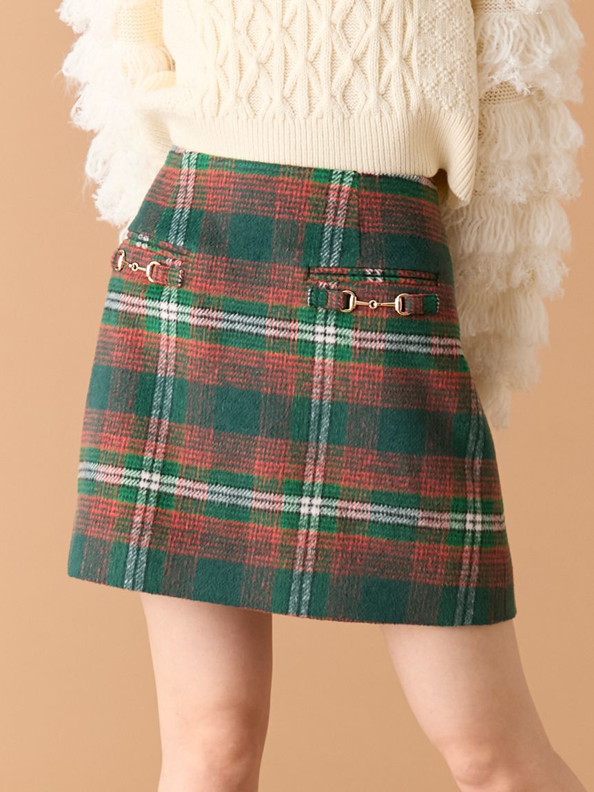 LILY BROWN「フロントビットデザインミニスカート(Hearts2Hearts着用)」|スカート|