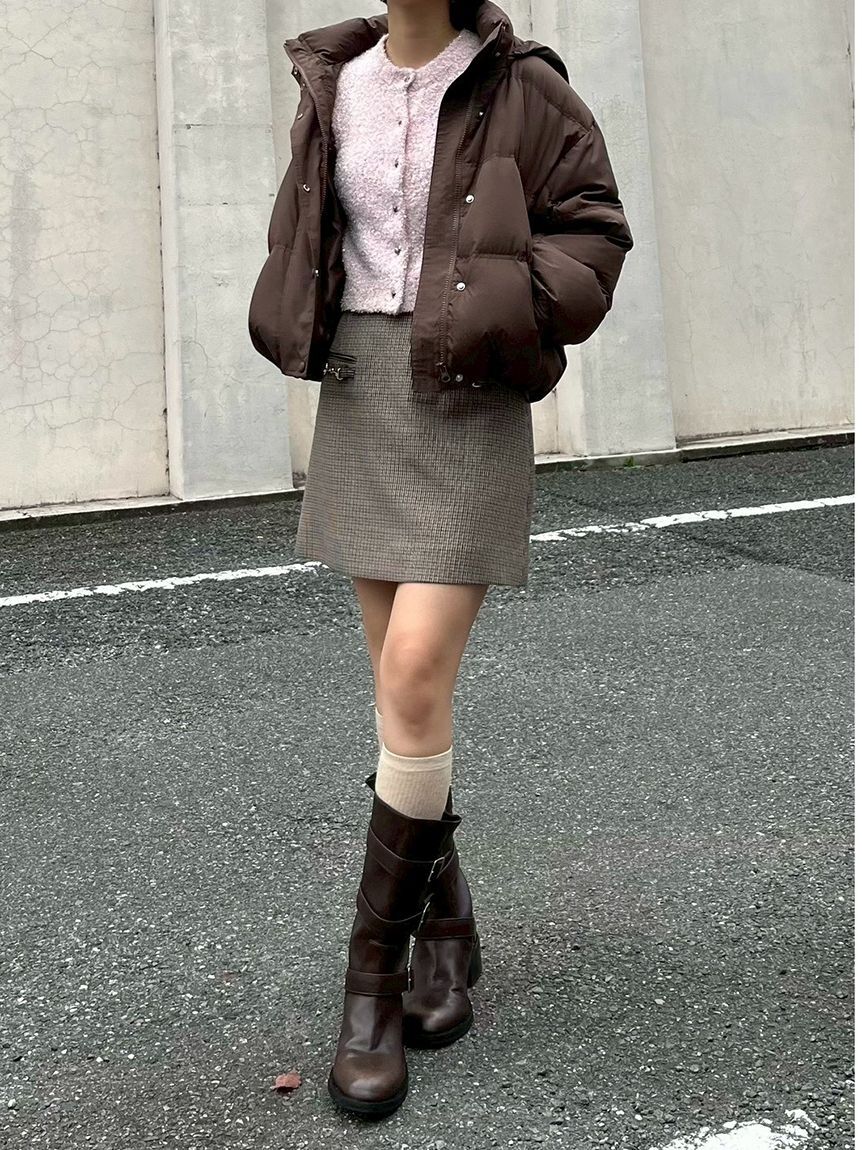 LILY BROWN「フロントビットデザインミニスカート(Hearts2Hearts着用)」|スカート|