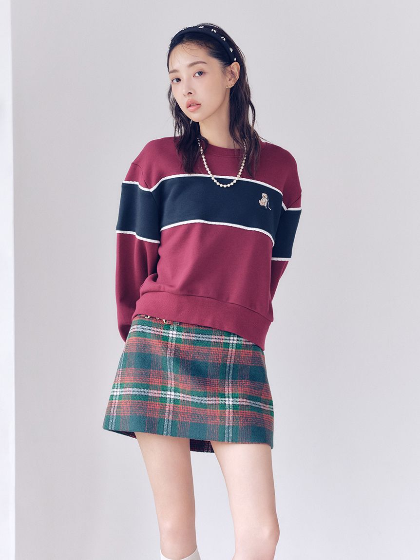 LILY BROWN「フロントビットデザインミニスカート(Hearts2Hearts着用)」|スカート|