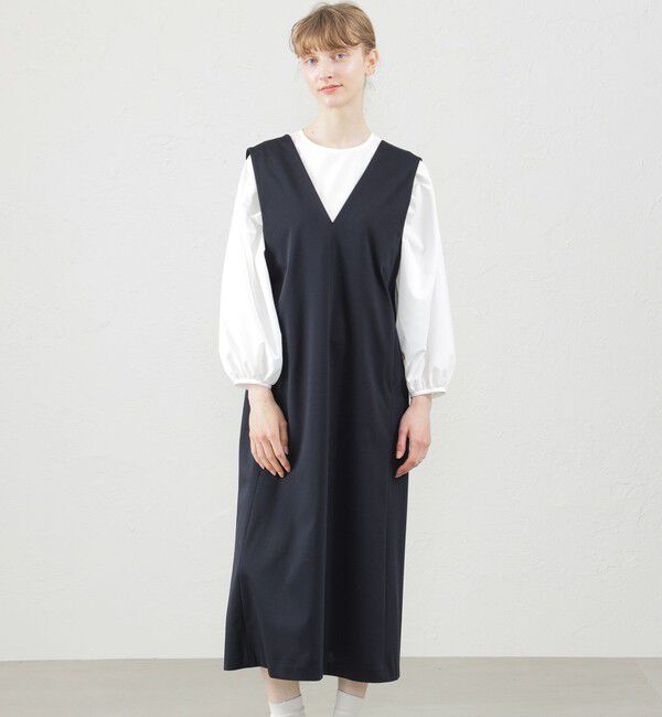 MACKINTOSH PHILOSOPHY「ストレッチポンチジャンパースカート」|ワンピース|ネイビー