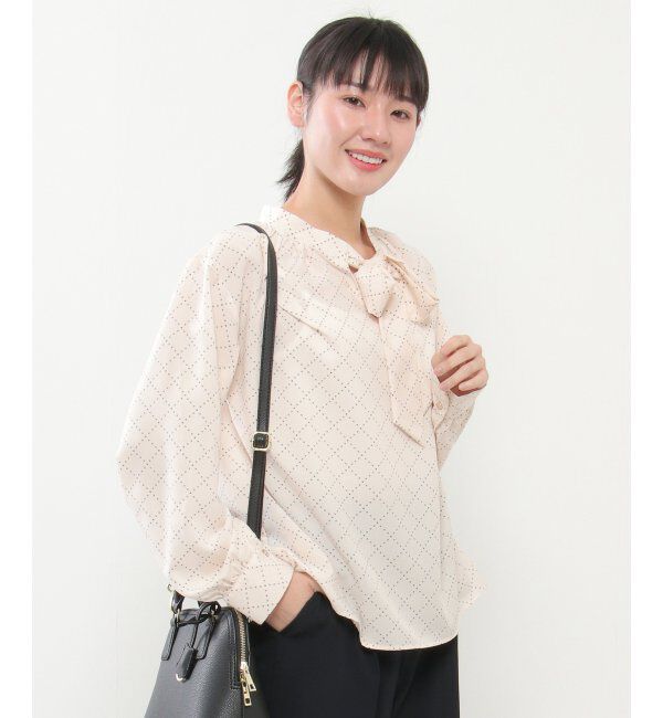 IKKA LOUNGE「【洗濯機で洗える】前後2WAYタイブラウス」|シャツ・ブラウス|