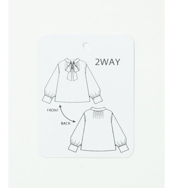 IKKA LOUNGE「【洗濯機で洗える】前後2WAYタイブラウス」|シャツ・ブラウス|