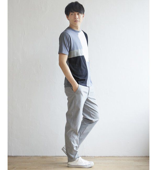 ikka「TRツイル切り替えTシャツ」|Tシャツ・カットソー|