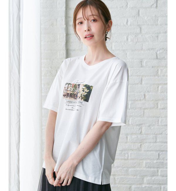 ikka「ロゴフォトプリントＴ」|Tシャツ・カットソー|