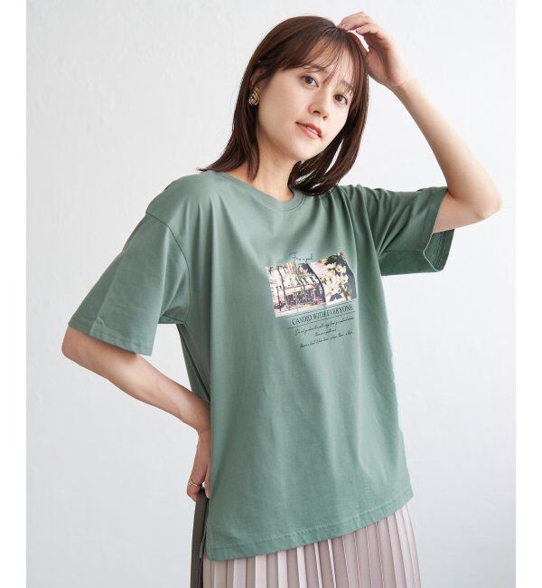 ikka「ロゴフォトプリントＴ」|Tシャツ・カットソー|