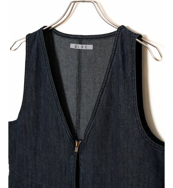 Lbc with Life「デニムジップフカＶネックワンピ」|ワンピース|