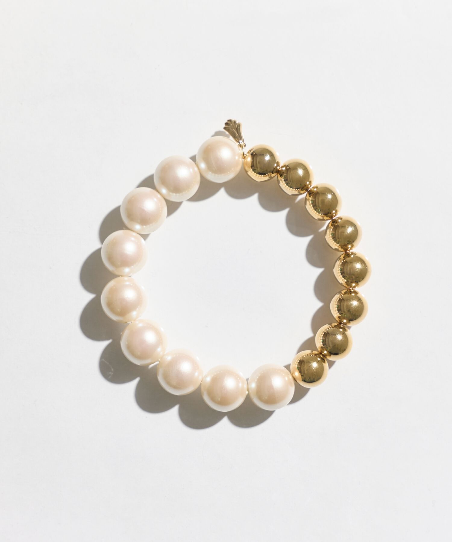 Phoebe「メタルボールゴムブレスレット　ゴールド」|ブレスレット・バングル|ゴールド