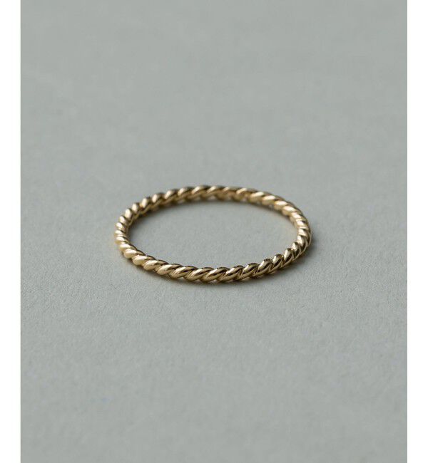 ete「K18YG レイヤード ツイスト リング」|リング|