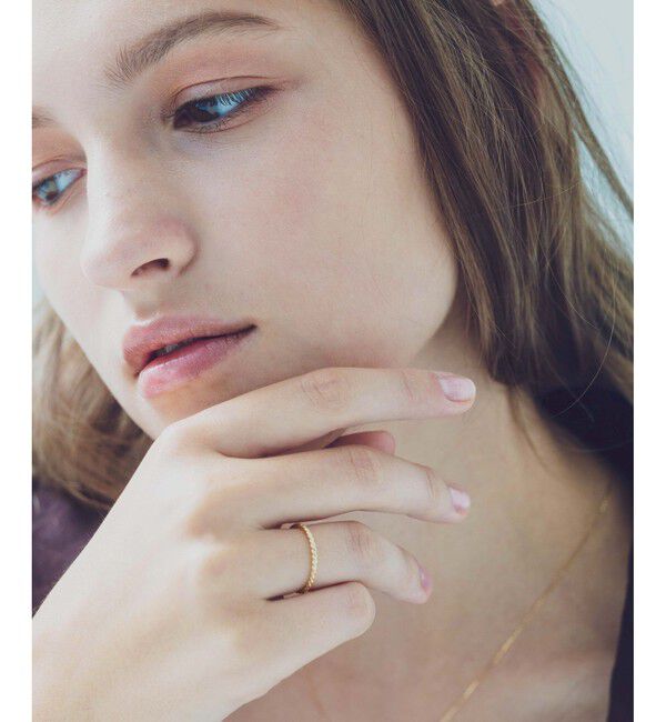 ete「K18YG レイヤード ツイスト リング」|リング|