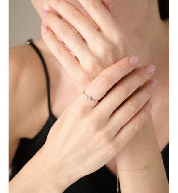 ete「K10YG ブリリアント ダイヤモンド リング」|リング|