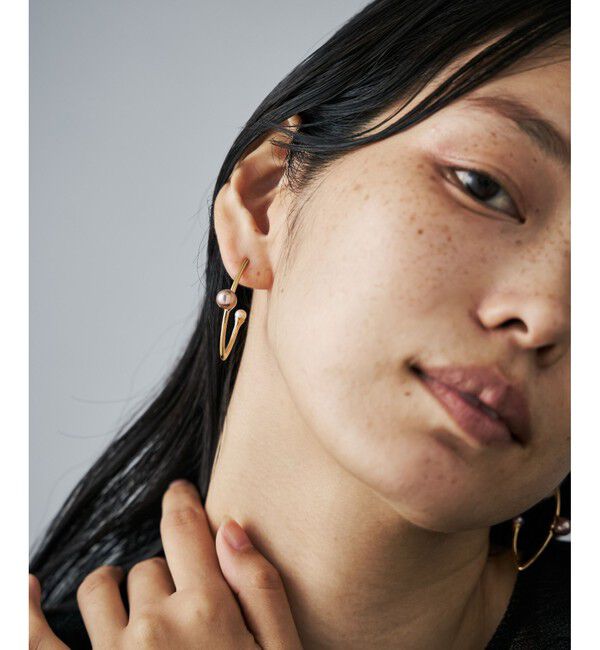 Jouete「フープピアス カラーパール」|ピアス|