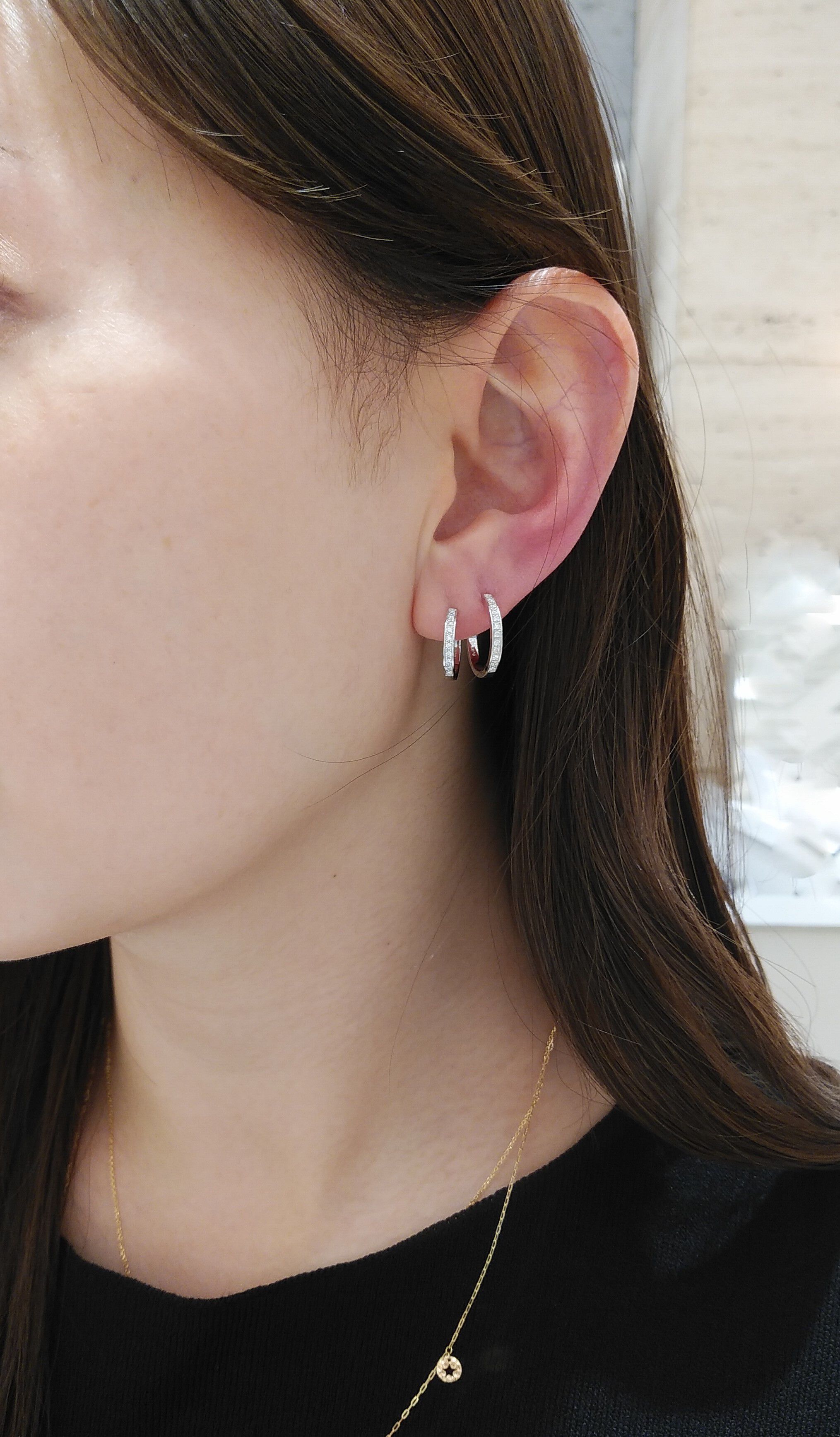 STAR JEWELRY「CLICK HOOP(M)」|ピアス|