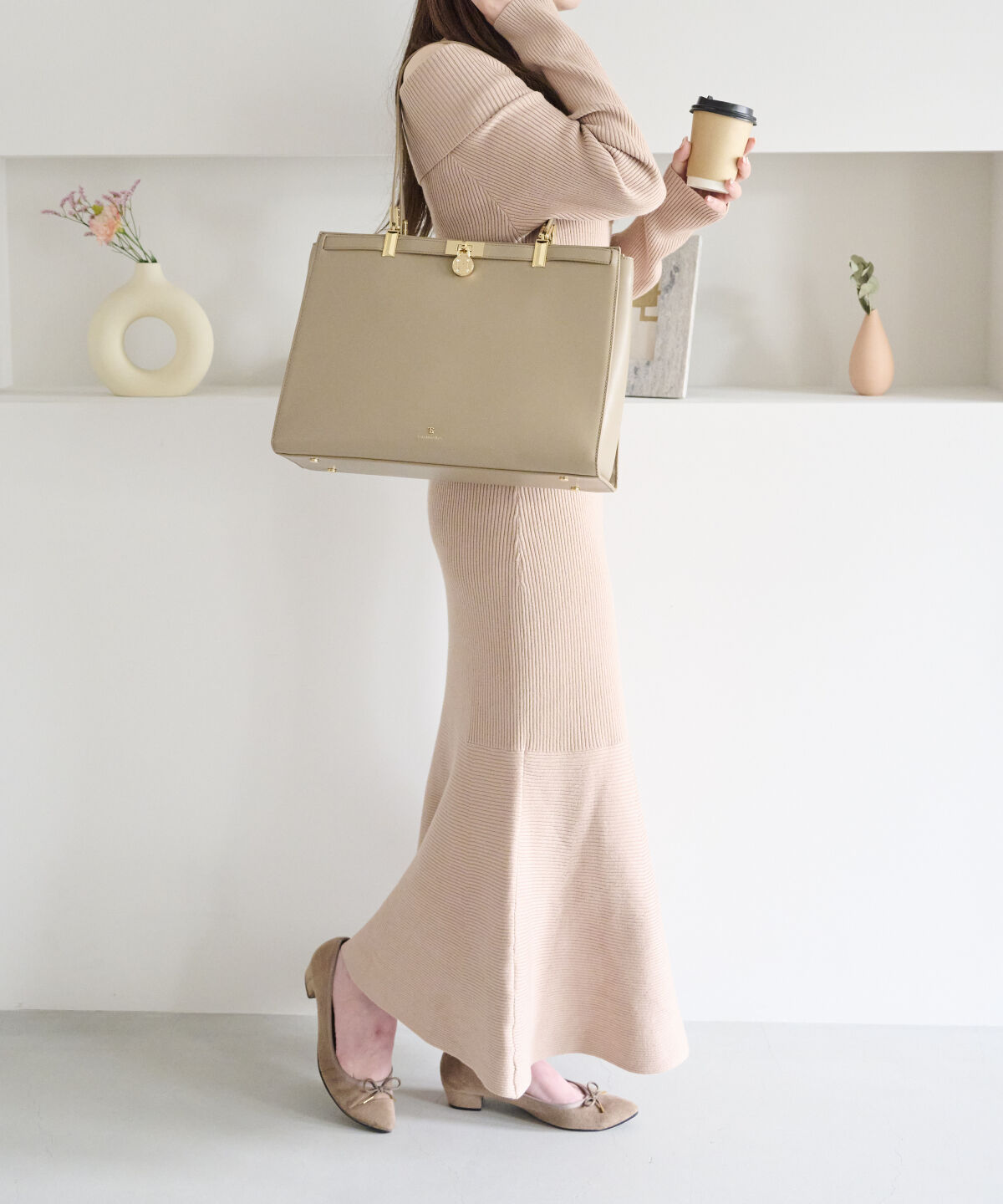 Samantha Vega「サークルロックA4トートバッグ」|トートバッグ|ベージュ