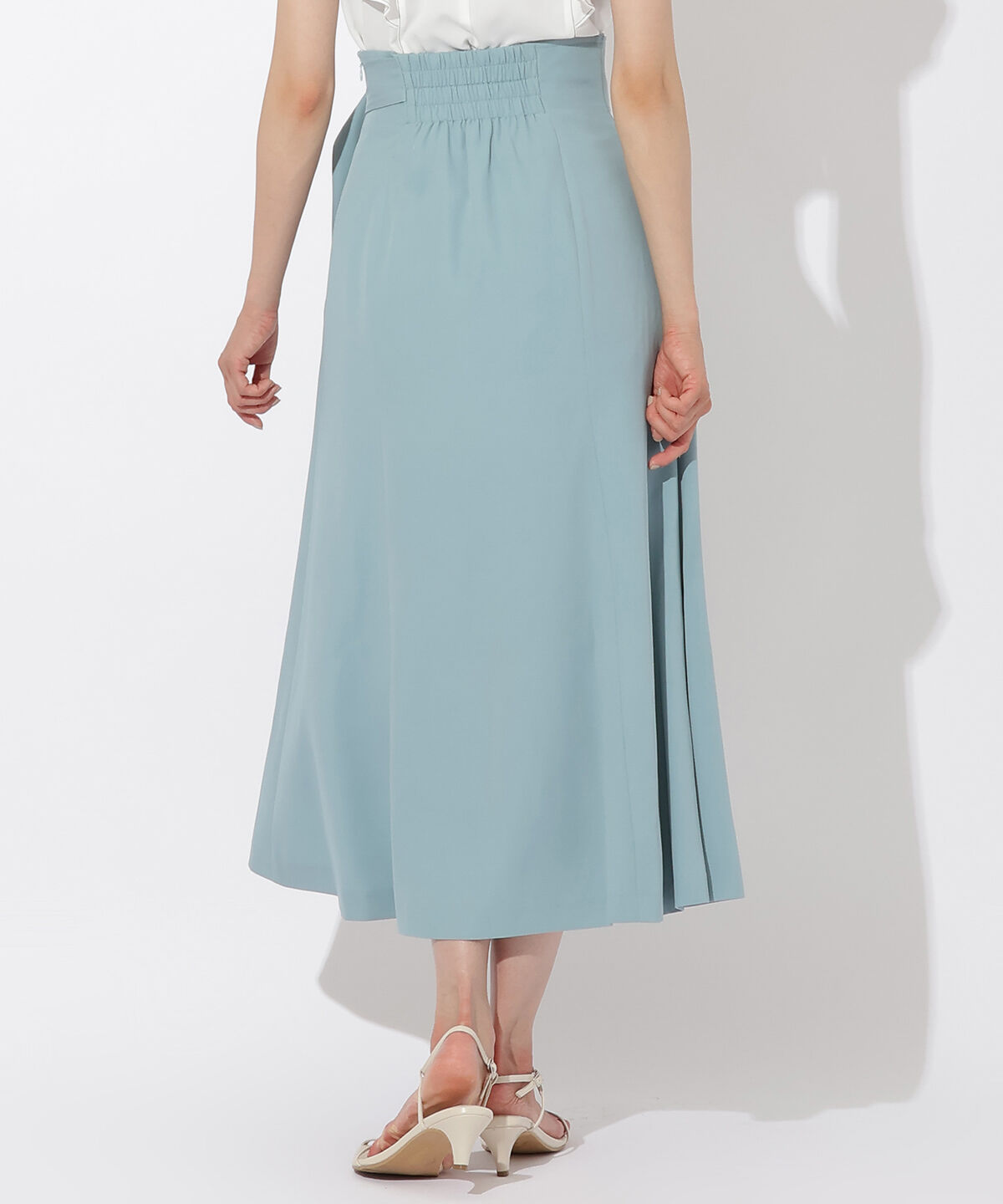 アンドクチュール「サイドバックルラップナロースカート」|タイト|