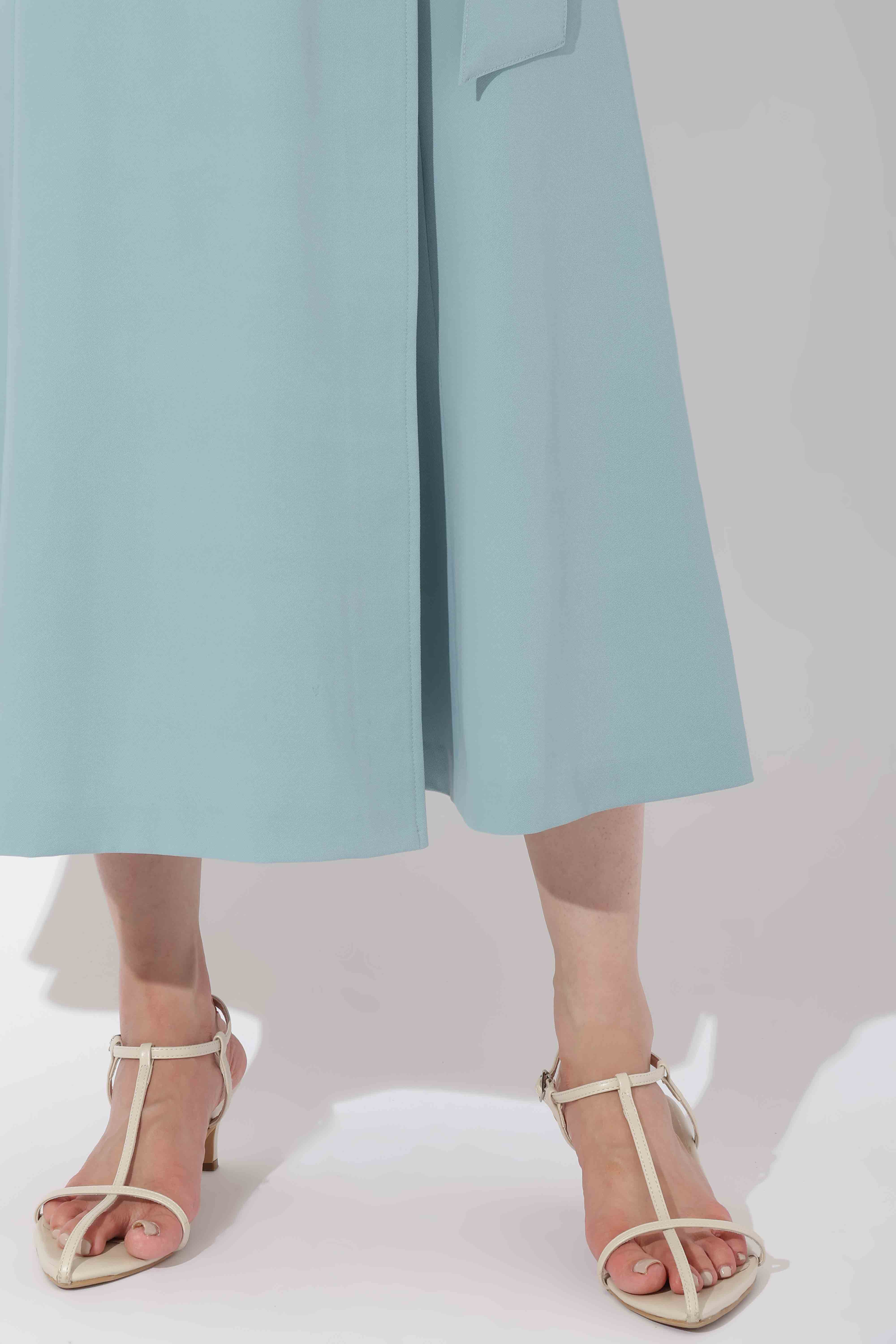 アンドクチュール「サイドバックルラップナロースカート」|タイト|