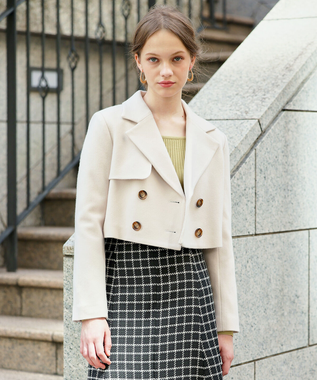 アンドクチュール「ウールメルトンショートジャケットコート」|その他|