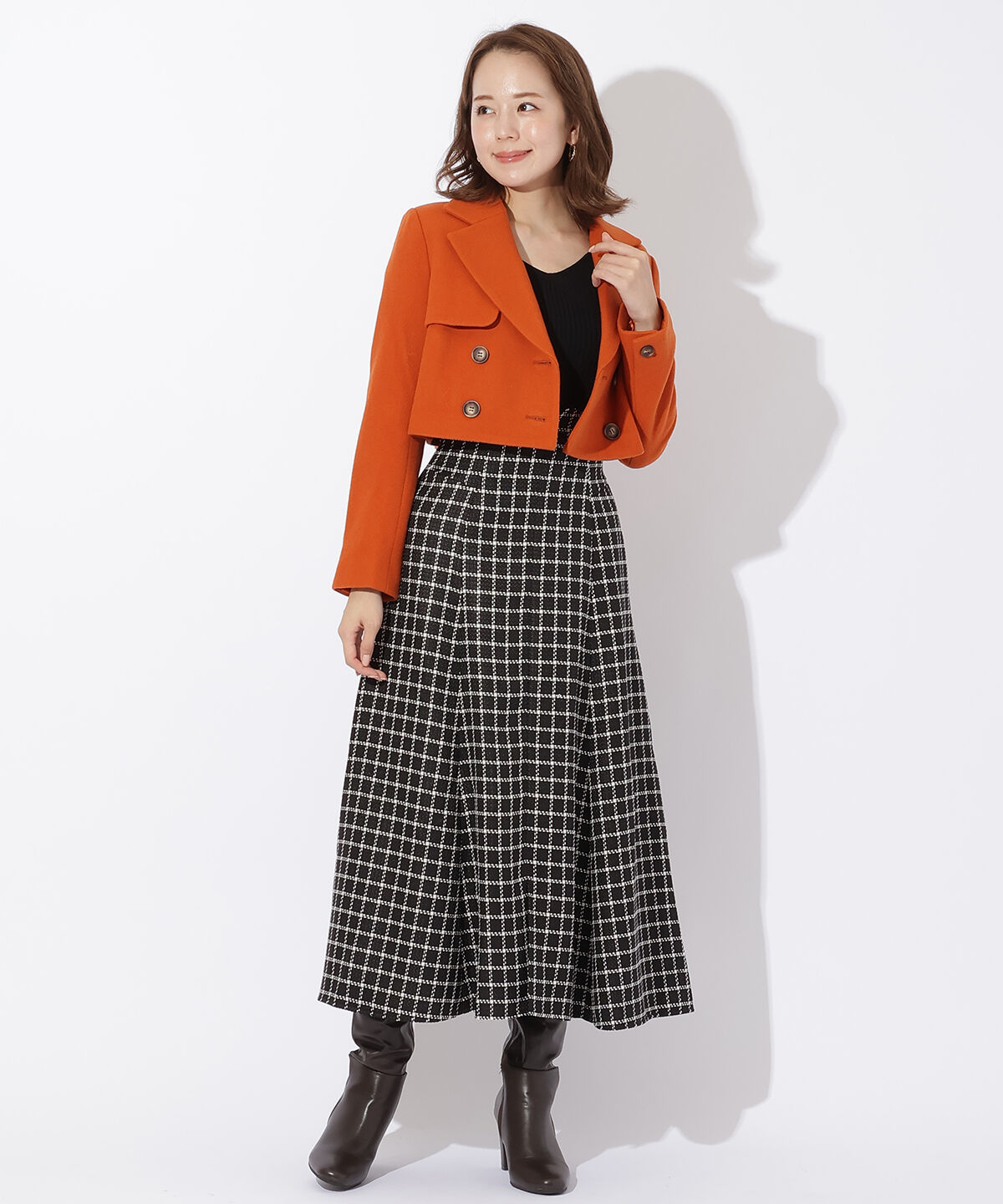 アンドクチュール「ウールメルトンショートジャケットコート」|その他|