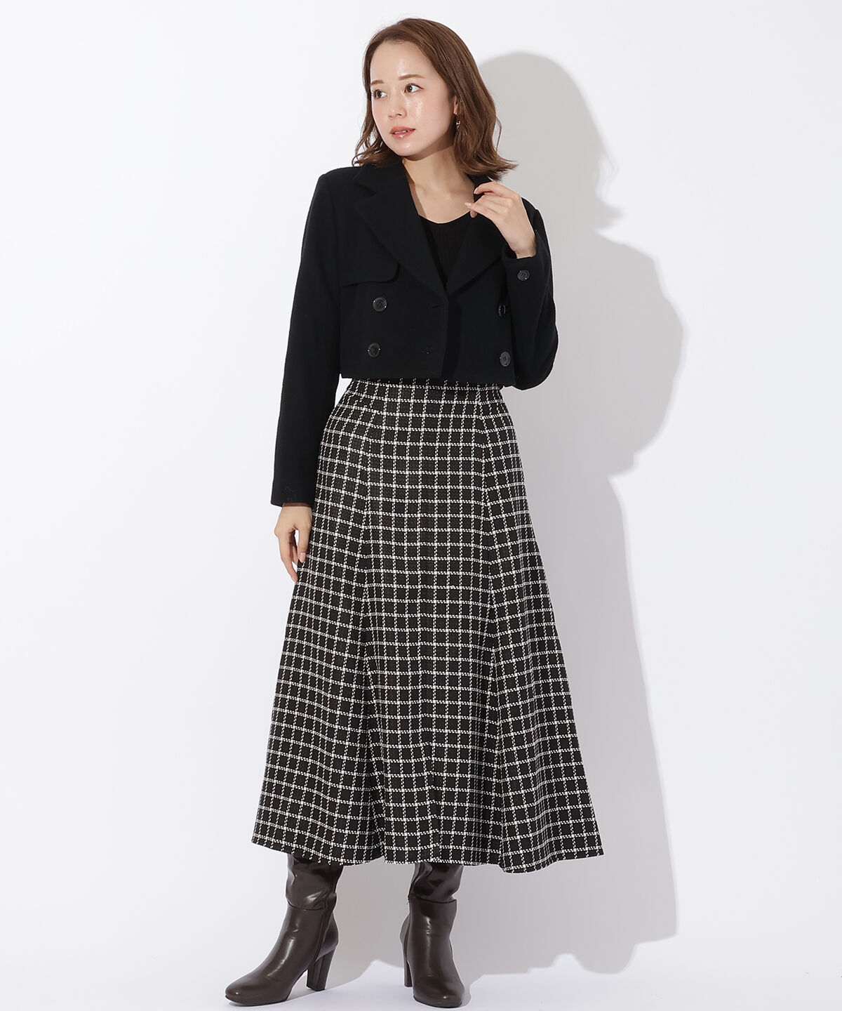 アンドクチュール「ウールメルトンショートジャケットコート」|その他|