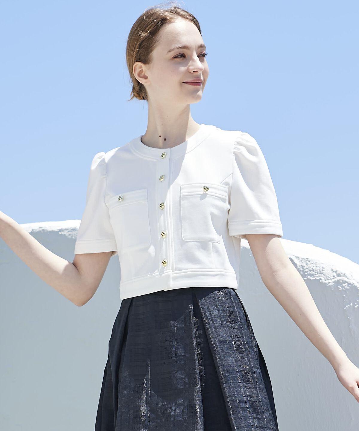 アンドクチュール「ポンチノーカラージャケット」|その他|