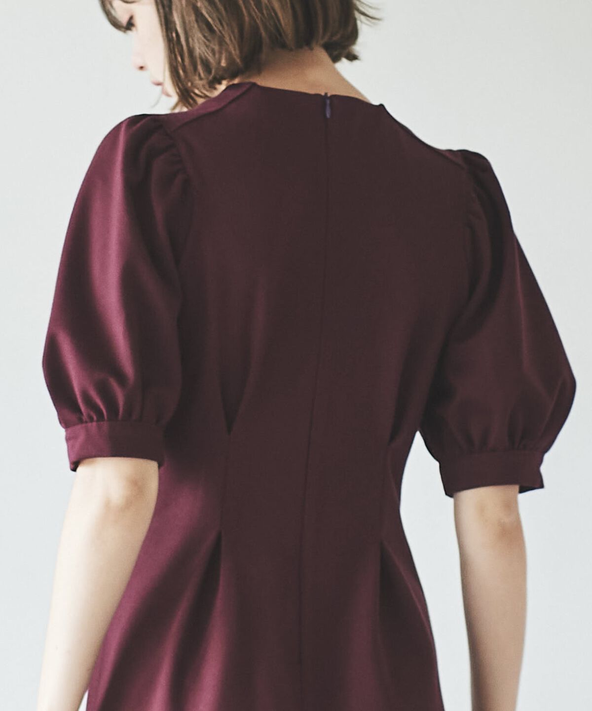 アンドクチュール「ポンチウエストタックワンピース」|ワンピース|