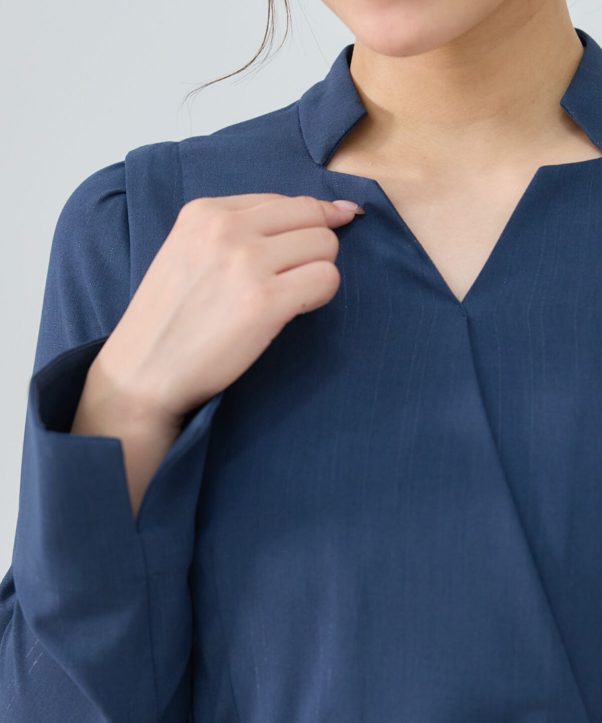 REDYAZEL「シャドウラメストライプカシュクールワンピース」|ワンピース|