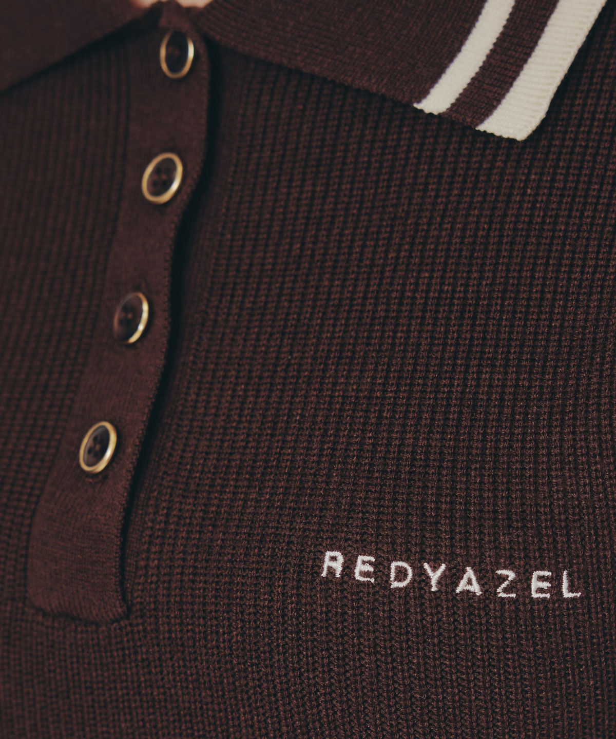 REDYAZEL「バイカラーポロニットミニワンピース」|ワンピース|