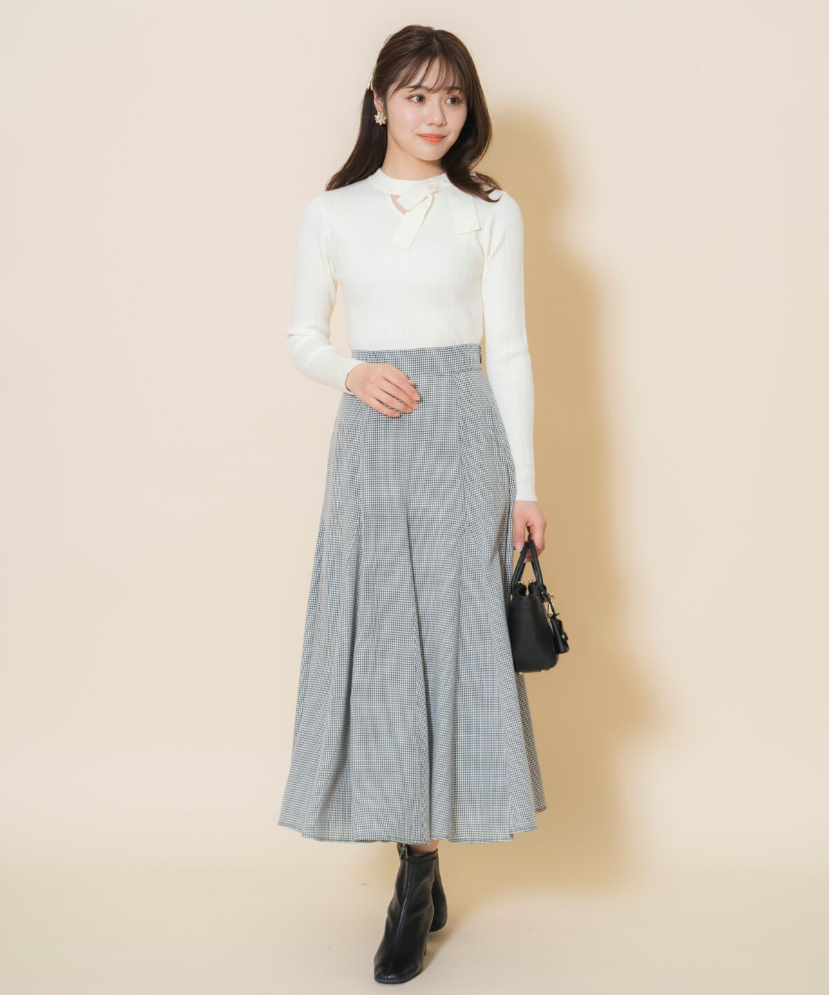 WILLSELECTION「アシメリボンプルオーバー」|ニット・セーター|