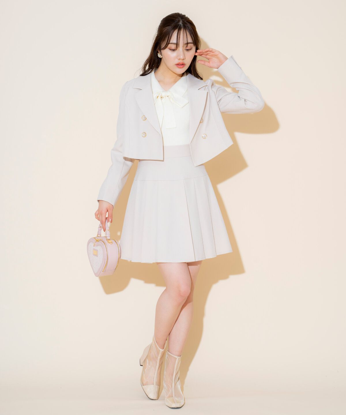 WILLSELECTION「タックプリーツミニスカート」|フレア|