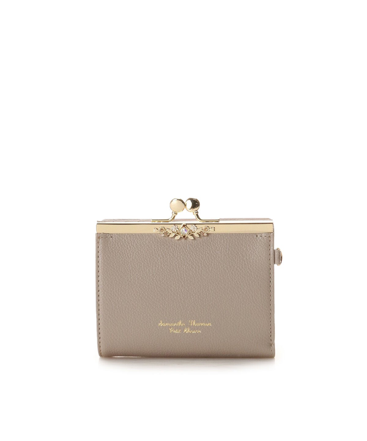 Samantha Thavasa Petit Choice「フラワーモチーフ ミニ財布」|財布|グレージュ