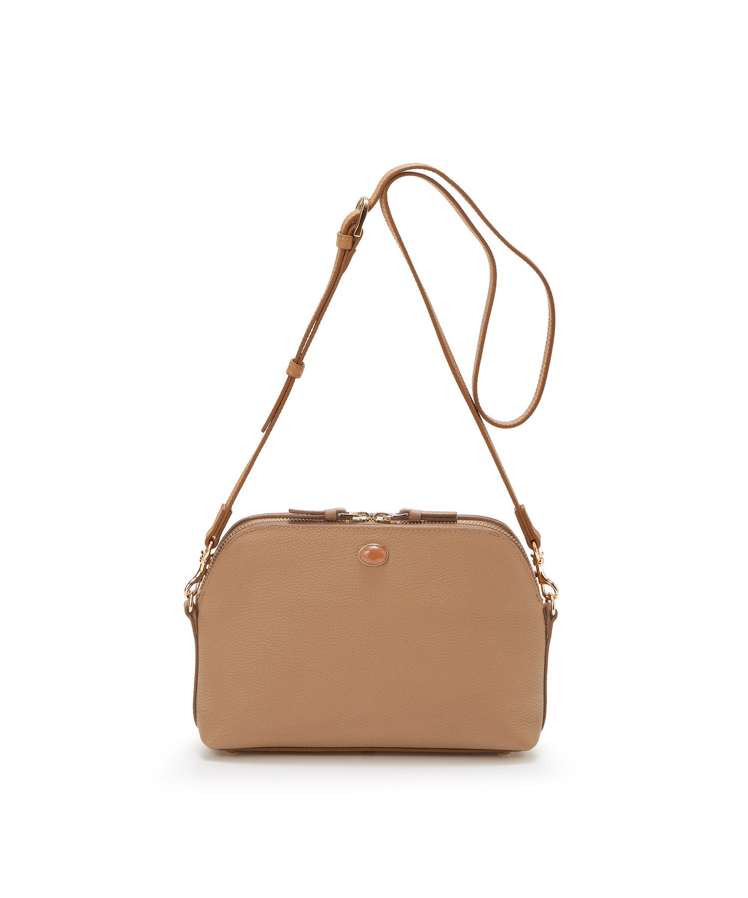 TOPKAPI 「【TOPKAPI】 gemdrops ジェムドロップ ミニエンボスレザー 天然石 ショルダーバッグ」|ショルダー・メッセンジャー|キャメル