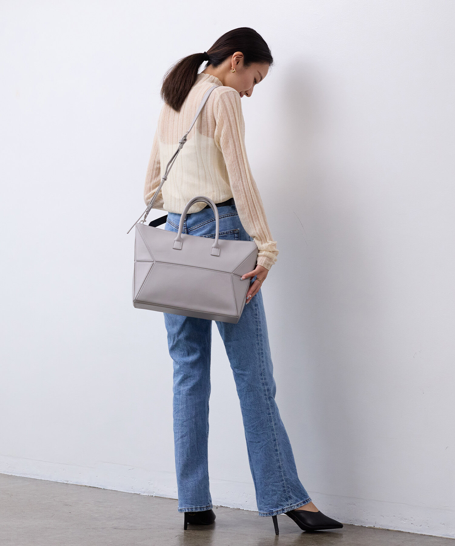 TOPKAPI TREASURE「【TREASURE TOPKAPI】 ジオメトリック ショルダー付 トートバッグ」|トートバッグ|