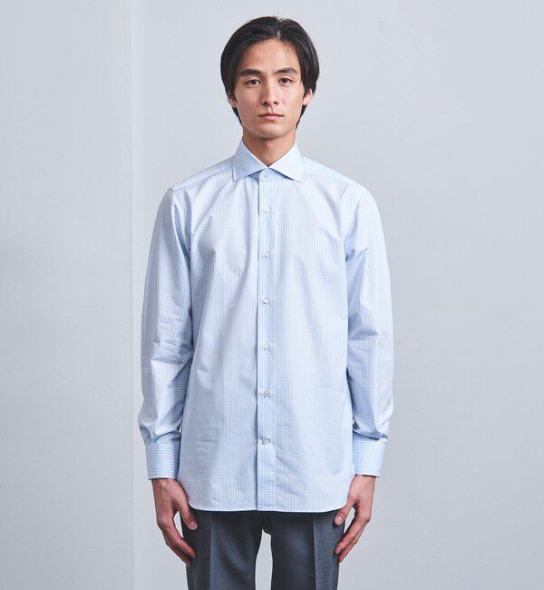 UNITED ARROWS「ALUMO/チェック ワイドカラー シャツ」|シャツ・ブラウス|