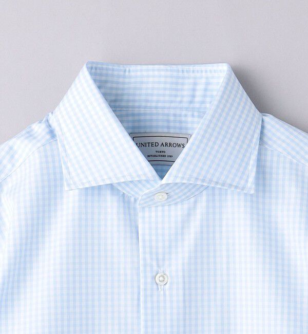 UNITED ARROWS「ALUMO/チェック ワイドカラー シャツ」|シャツ・ブラウス|