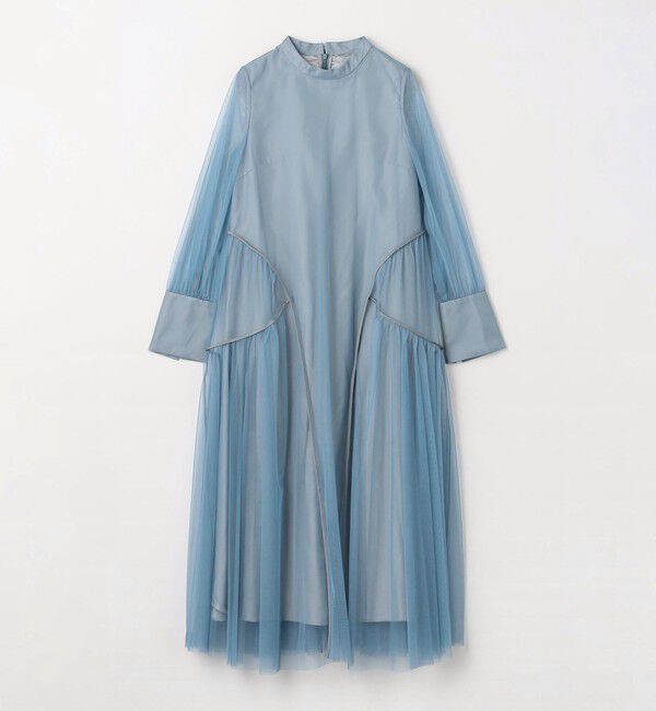 EMMEL REFINES「＜ANDRESD＞チュール パイピング ワンピース＜ Select by EMMEL REFINES ＞」|ドレス|LT.BLUE