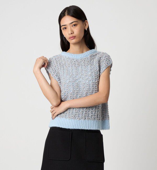 EMMEL REFINES「＜EMMEL REFINES＞EM ポコフワ 2WAY ニットベスト」|ニット・セーター|