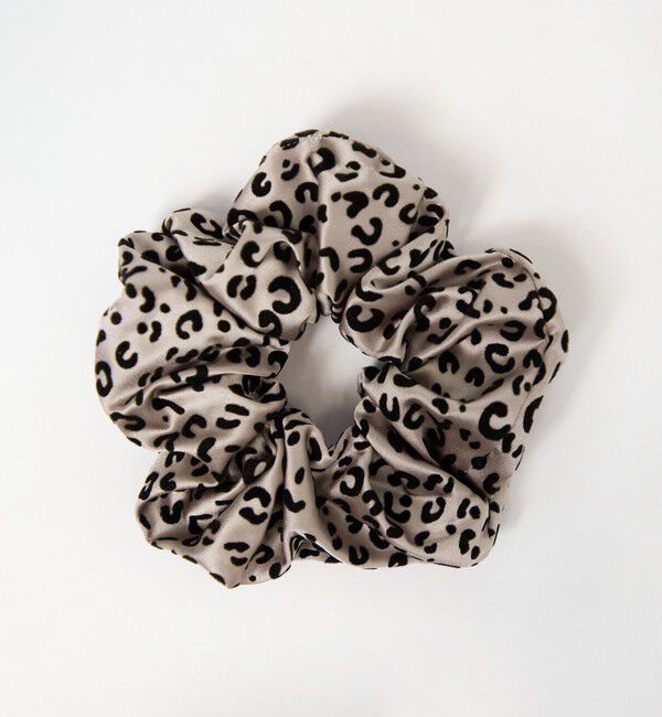 EMMEL REFINES「＜EMMEL REFINES＞EM フロッキー レオパード シュシュ」|ヘアゴム・シュシュ|BEIGE