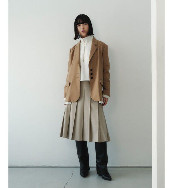 EMMEL REFINES「＜EMMEL REFINES＞EM プリーツ ミディアム スカート」|スカート|BEIGE