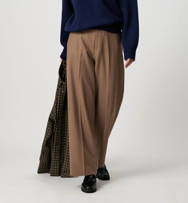 BEAUTY&YOUTH UNITED ARROWS「裏起毛バックゴム ストレートパンツ ウォッシャブル」|スラックス|