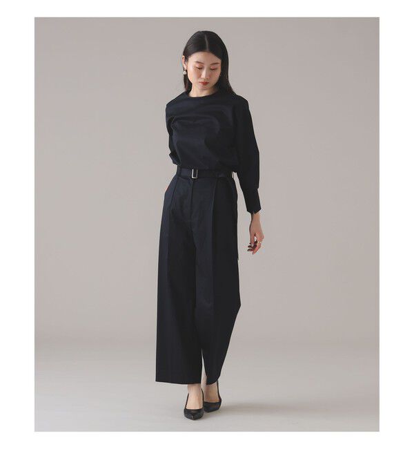 Demi-Luxe BEAMS 「Oggi &times; Demi-Luxe BEAMS / コットン ベルテッドパンツ」|チノ|