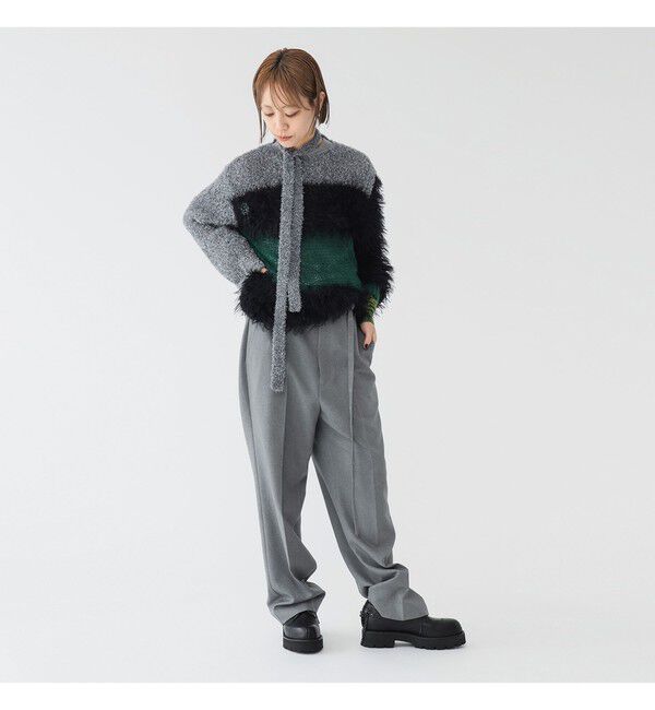 BEAMSBOY「maturely / スリーヤーン ボウタイ ロングスリーブ」|ニット・セーター|