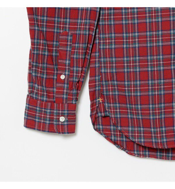 BEAMS PLUS「BEAMS PLUS / インディゴチェック ボタンダウンシャツ」|シャツ・ブラウス|