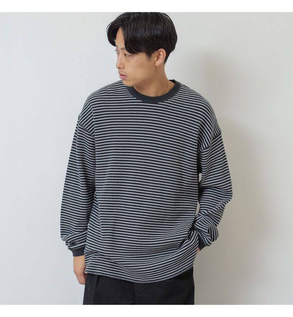 BEAMS「ルーズ クルーネック サーマル」|Tシャツ・カットソー|BORDER