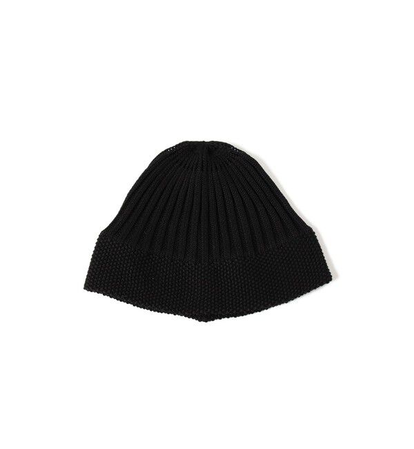 BEAMS「コットン リブ ワッチキャップ」|キャップ・キャスケット|BLACK