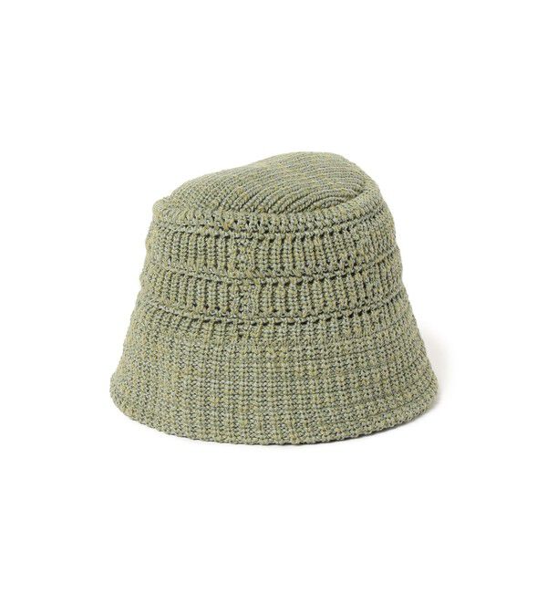 BEAMS「RACAL / Crochet Knit Bucket」|キャップ・キャスケット|GREEN