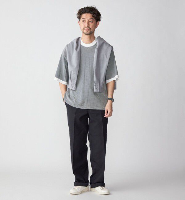 SHIPS「SHIPS: 16ゲージ コットン ボーダー ライト ニットTシャツ」|ニット・セーター|