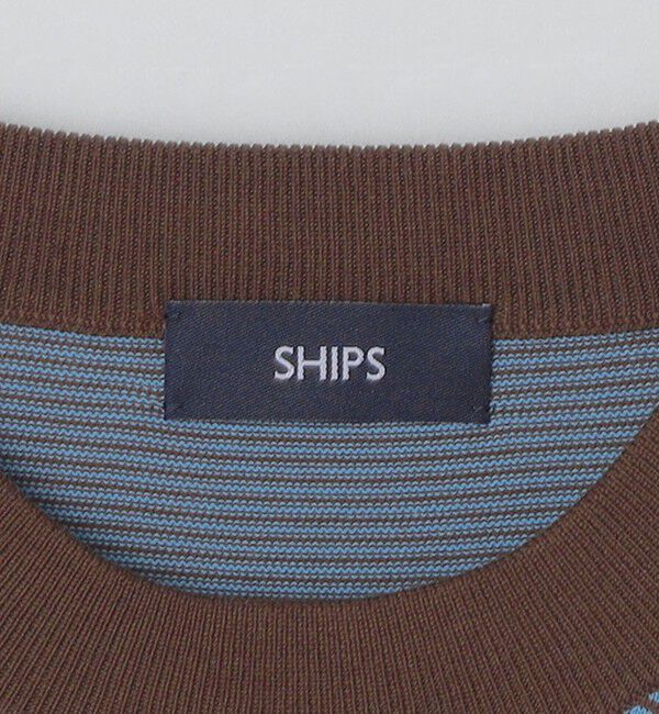 SHIPS「SHIPS: 16ゲージ コットン ボーダー ライト ニットTシャツ」|ニット・セーター|